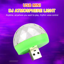 USB Led Party Light Music Sensor Voice-Activated DJ Magic Ball Light  Mini Colorful RGB Car Atmosphere Stage Outdoor Light 2024 - buy cheap