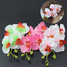 Fashion Hairpins Butterfly Orchid Hair Clip Girls Korean Artificial Flower Barrette Hairgrip Trendy Women Hair Accessories 2024 - buy cheap