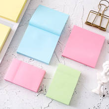 100pages Sticky Note Solid Color Memo Pad Square Self-Adhesive Convenient Stickers Office Stationery Supplies Planner Sticker 2024 - buy cheap
