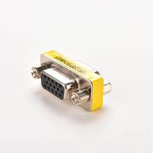 1pc 15 pin D-Sub VGA HD  SVGA Female to Female MINI Gender Changer Adapter PC VGA Female Connector F/F Cable Extend Converter 2024 - buy cheap