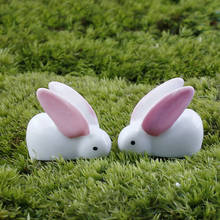 10Pcs Rabbit Mini Miniatures Fairy Garden Moss Terrarium Resin Crafts Decorations Stakes Craft 2024 - buy cheap