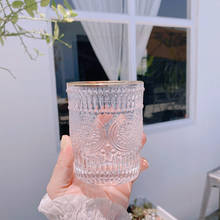 Caneca de vidro em estilo nórdico, xícara de café e leite em formato de flor do sol de ptfe para o café da casa, caneca para o café da manhã 2024 - compre barato