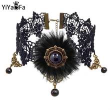 YiYaoFa Gothic Jewelry Vintage Lace Necklace & Pendant Women Accessories Choker Necklace False Collar Statement Necklace GN-136 2024 - buy cheap