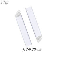 100Pcs 12CF 0.20mm  Microblading Needle Eyebrow Tattoo Blades 3D Embroidery For Permanent Makeup Manual Pen 2024 - buy cheap