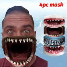 4pcs Poket Masks Set Adult Exhaust Masque Mascarillas Sunscreen Funny Face Mask Breathable Halloween Cosplay Mondkapjes маска 2024 - buy cheap