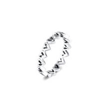 CKK Silver 925 Jewelry Freehand Hearts Ring For Women Fashion Gift Original Sterling Silver Ring 2024 - купить недорого
