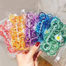 100PCS/Bag Girls Cute Candy Color Basic Elastic Hair Bands Rubbers Scrunchie Ponytail Holder Hair Ornament Hair Accessories 2024 - buy cheap