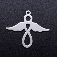 5pcs/lot Flying Angel Stainless Steel DIY Charms Wholesale Charm for Bracelet Making DIY Pendants for Necklace Making 2024 - buy cheap