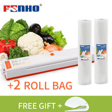 FUNHO 220V/110V Food Vacuum Sealer Packaging Machine including 10Pcs bag Household Electric Automatic Vacuum Saver 2 rolls Bags 2024 - buy cheap