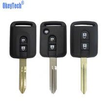 OkeyTech-carcasa de llave de coche remota, 3 botones, para Nissan Micra 350Z, Pathfinder, Navara, cubierta de llave de repuesto automática, Fob, hoja sin cortar 2024 - compra barato