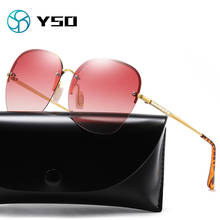 YSO 2020 New Women Sunglasses Tinted Color Lens Vintage Shaped Sun Glasses Female Eyewear Blue Sunglasses Brand Designer 2024 - buy cheap
