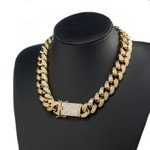 16-30" 18mm Gold Color AAA CZ Stone Cuban Link Chain Necklace Men Hip Hop Bling Iced Out CZ Necklaces Jewelry 2024 - buy cheap