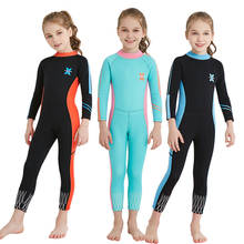 2.5mm Children Wetsuit One Pieces Warm Swimsuit Girls Long sleeve Neoprene Overall Wetsuit Skins Kids Diving Surfing Swimwear 2024 - buy cheap