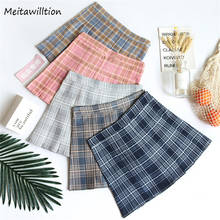 Harajuku Short Skirt Korean Plaid Skirt Women High Waist School Girl Pleated Skirt 2020 Sexy A-Line Mini Skirt 2024 - buy cheap