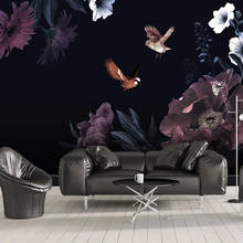 Custom Wallpaper 3D Stereo Peony Flowers Birds Photo Wall Murals Living Room Bedroom Home Decor PVC Waterproof Wall Painting 3 D 2024 - buy cheap