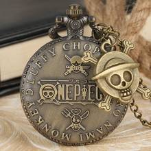 Pirate Skull Luffy One Piece Quartz Pocket Pendant Watch Mens Womens Clock Gifts Cosplay for Children reloj with Skull Accessory 2024 - buy cheap