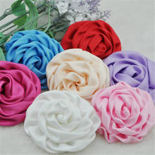 10pcs Mix Color Big Ribbon Flowers Wedding Supplies Craft Sewing Appliques E183 2024 - buy cheap