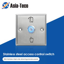 NC/NO/COM-interruptor de salida de puerta de Metal inoxidable, sistema de bloqueo de Control de acceso con botón pulsador de luz LED 2024 - compra barato