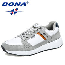 BONA 2020 New Designers Suede Causal Shoes Men Trendy Light Shoes Sneakers Man Lac-up Flats Breathable Outdoors Sapato Comfort 2024 - buy cheap