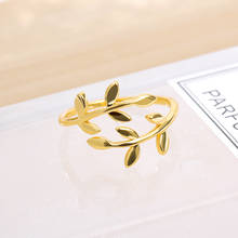 Женское Открытое кольцо в виде ветки оливкового дерева 2024 - купить недорого