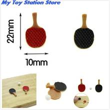 3pcs 1/12 Dollhouse Miniature Accessories Mini Table Tennis Racket with Ball Simulation Furniture Ping-pong Toys for Doll House 2024 - buy cheap
