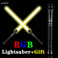 pqbd RGB Lightsaber Heavy Dueiling Lasor Sword Flashlight LED Light Saber Toy for Children Gift 2024 - buy cheap