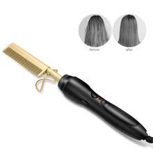 Electric Curling Comb Copper Comb Wet And Dry Hair Curler Household Volume Straight Multi-Function Bangs Coil Comb 2024 - buy cheap