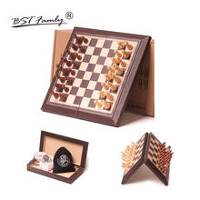 BSTFAMLY Chess Set Game of International Chess Magnetic Folding Leather Feeling Chessboard Wood Chess Pieces Chessman I21 2024 - buy cheap
