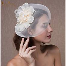 JM02 Fancy Brial Hair Accessories  Elegant Lady Birdcage Veil Charming Black Wedding Veil Hat Fascinator Face Veils Blusher Veil 2024 - buy cheap