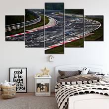 5 panels  Nurburgring Rally Road Canvas Painting Wall Art Home Decor Modular Super Car Picture posters and Prints Living Room 2024 - buy cheap