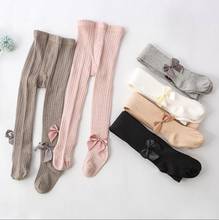 0-6T Girl Bow Tights Spring Autumn Winter Bowknot Pantyhose  Kids Children Stockings Baby Stocking Infant Knitted Collant Tights 2024 - buy cheap