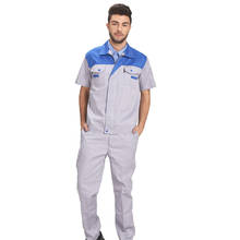 New mechanic wear Men's dust proof clothes overall workwear with multi tool pockets blue workwear working coverall for men LOGO 2024 - buy cheap