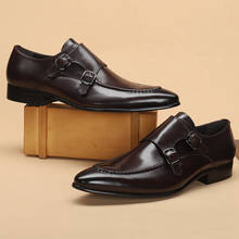 Men leather shoes business dress suit shoes men brand Bullock genuine leather black slipon  wedding mens shoes Phenkang 2020 2024 - buy cheap