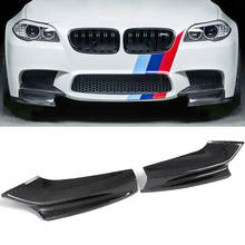 Carbon Fiber Front Bumper Lower Splitters Spoiler For BMW F10 F11 M5 5Series 2024 - buy cheap