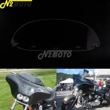 Tela de vento transparente para motocicleta, tela frontal de carenagem, defletor, para harley road king, electra glide, street fat bob, 10" 2024 - compre barato