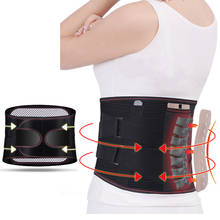 Cinto ortopédico feminino e masculino para lombar, suporte nas costas, cinta magnética com aquecimento automático, osso de aço, 3 peças 2024 - compre barato