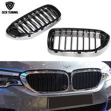 Single Slat Plastic Front Grille For BMW 5 Series G30 G38 2017 2018 2019 - UP Glossy Black Finish 2024 - buy cheap