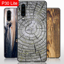 Funda trasera de silicona suave para Huawei P30 Lite, Carcasa de madera con estampado de piedra, P30Lite, P 30 Lite 2024 - compra barato