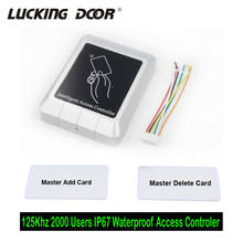 125khz RFID a prueba de agua sin teclado control de acceso EM/ID llavero tarjeta Sistema de Control de Acceso de puerta cerradura controlador 2000 usuario 2024 - compra barato