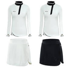 Women Golf Skirt Sets Slim Fit Golf Sportswear Long Sleeve Shirts Ladies Slim Badminton Sports Skirts Golf Clothing Suit 2024 - buy cheap