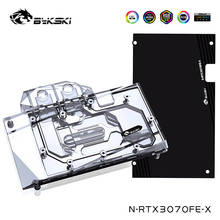 Bykski watercooler para nvidia geforce rtx 3070/3060ti, placa vga com capa traseira, bloco de água de cobertura completa 2024 - compre barato