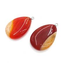 Fashion Agates Pendant Natural Stones Water Drop Shape Charms Pendants for Jewelry Making Necklace Size 25x40mm 2024 - buy cheap