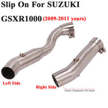 Ulashkim-tubo de escape para motocicleta, para suzuki gsxr1000, gsxr 1000, 2009 a 2011, silenciador modificado, meio 2024 - compre barato