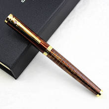 Caneta rollerball de metal, de alta qualidade, luxuosa, com estojo de presente, 0.5mm, canetas esferográficas de metal, venda imperdível 2024 - compre barato