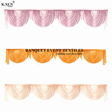 Ice Silk Table Swag Valance Drape For Table Skirt Table Cloth Party Event Decoration 2024 - buy cheap