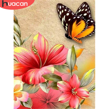 Huacan 5d pintura diamante novo animal borboleta diamante bordado venda flores imagens de strass mosaico decoração da sua casa 2024 - compre barato