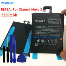 Tmilolc bateria bm3a 3500mah, para xiaomi note 3 note3 + ferramentas 2024 - compre barato