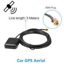 Antena GPS de 3 metros para coche, dispositivo de señal con refuerzo de señal automática, conector SMA receptor GPS, Cable de 1575,42 MHz, Base de antena de navegación GPS para Moto 2024 - compra barato