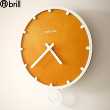 Nordic Simple Wall Clocks Personality Wood Silent Wall Clocks Creative Pendulum Quiet Hanging Clock Bedroom Decoration 2024 - buy cheap