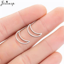 Tiny Hollow Out Crescent Moon Stud Earrings Stainless Steel Teen Jewelry Earings Mothersday Celestial Birthday Gift Bijoux 2024 - buy cheap